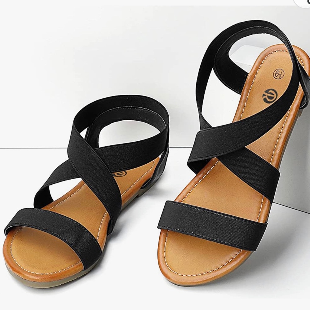 NWT Women’s Rekayla Flat Black Sandals Size 8 - Picture 4 of 7